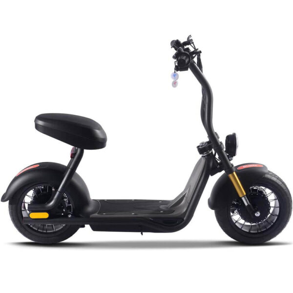 Second image of MotoTec Diablo 48v 1000w Lithium Electric Scooter - Black